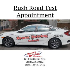 Bronx Driving School Rush Road Test Appointment